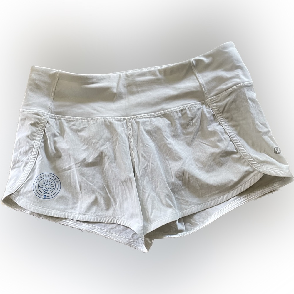 Lululemon Run Times Short II 4” White (first release) Size 6